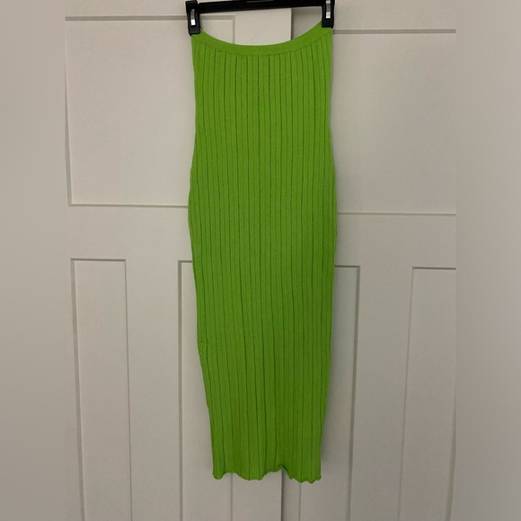 REVOLVE BAHA KNIT Tube Dress Midi/Maxi skirt Lime Green size L NWT SNDYS - Picture 2 of 3
